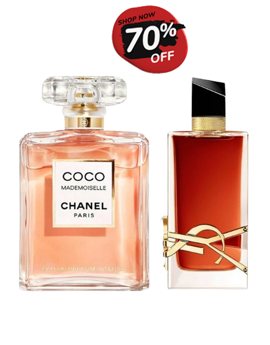 Chanel Coco Mademoiselle EDP Intense  + Libre Le Parfum Intense Yves Saint Laurent for women 90ML